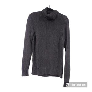 Pria Gray Turtleneck Knit Sweater Size L